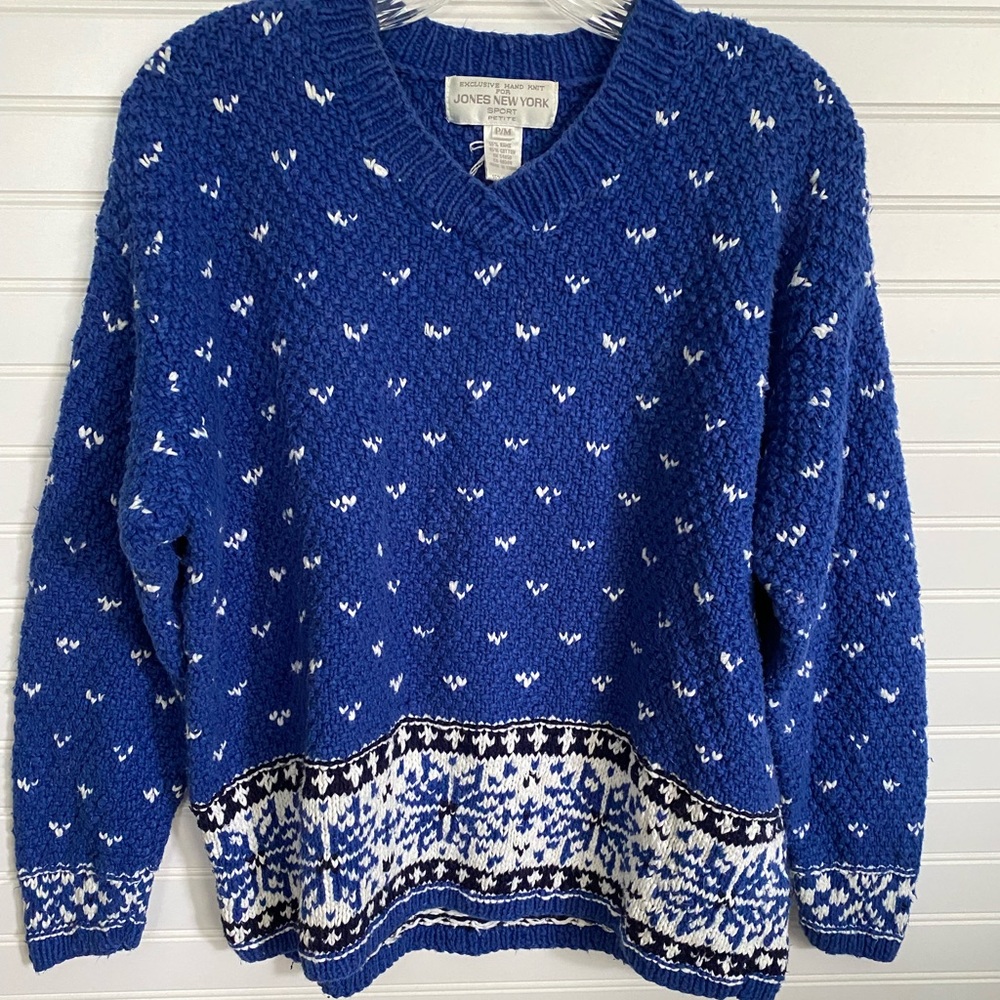 Jones New York Sport exclusive hand knit sweater SIZE P/M